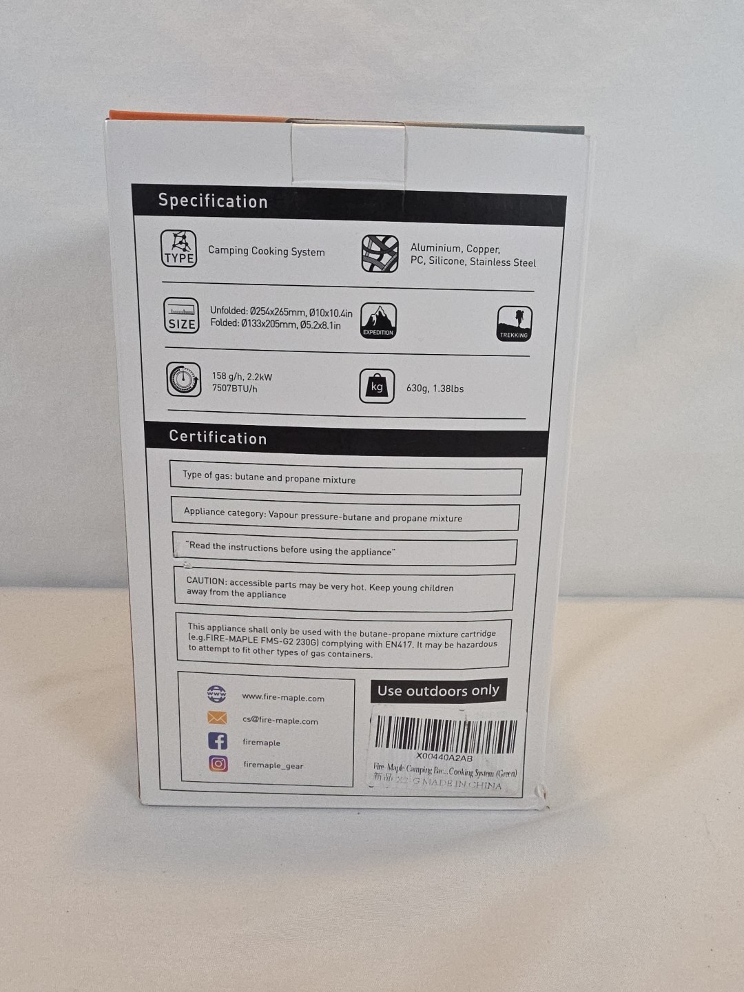 Fire Maple Star X2 Portable Camping Stove- Green Open Box, NEW IN BOX