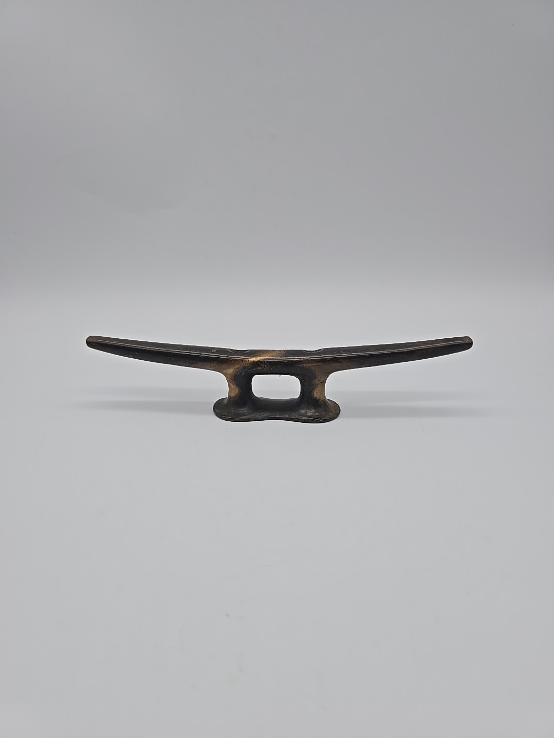 Vintage Antique Solid Brass Boat Dock Cleat Nautical Maritime Tie Down Marine 8"