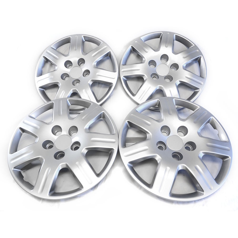 16" Bolt-on Silver Hubcaps for 2006-2011 Honda Civic (QTY: Four)