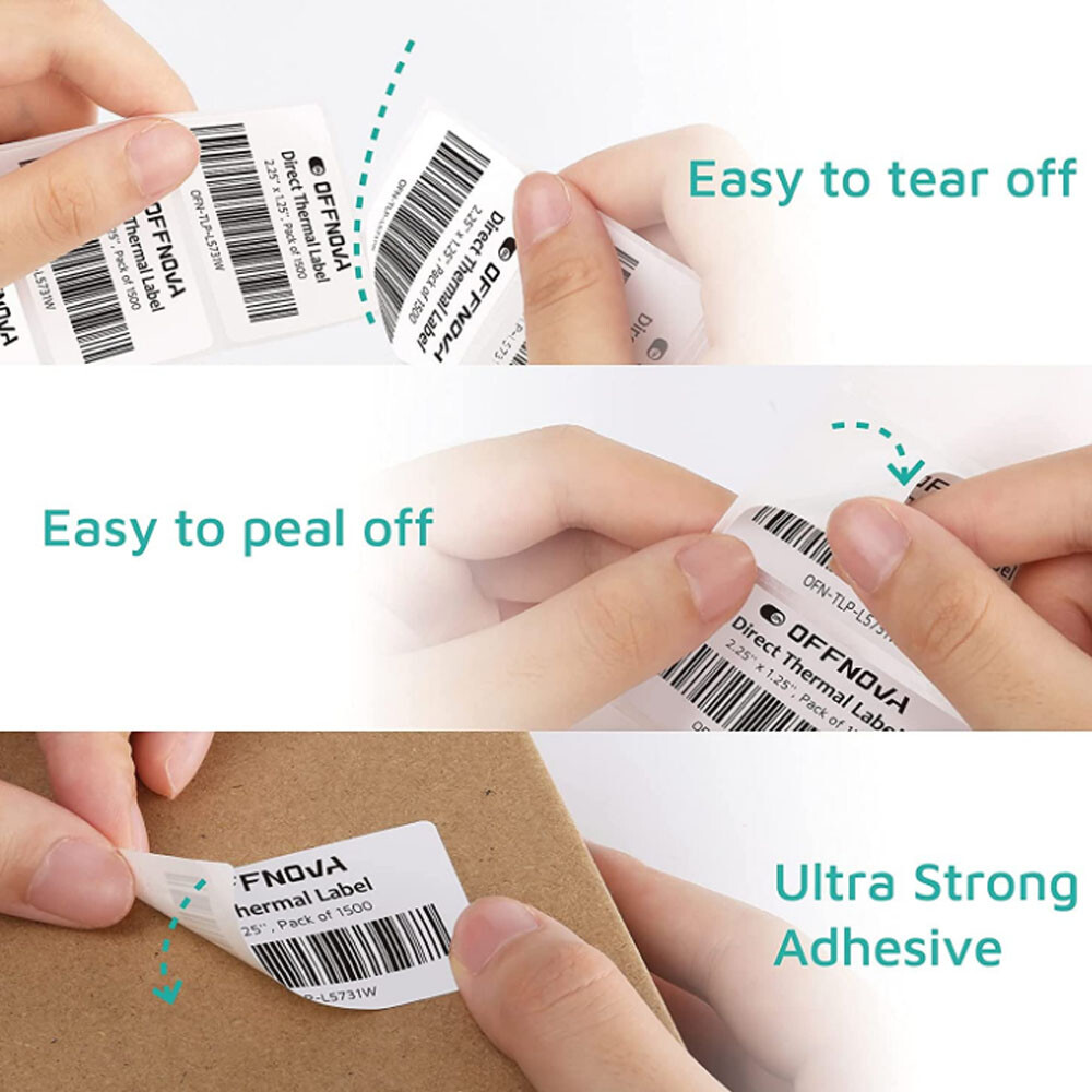 1000/Roll 2.25 x1.25 Direct Thermal Barcode Labels Zebra LP2824 TLP2824 LP2844