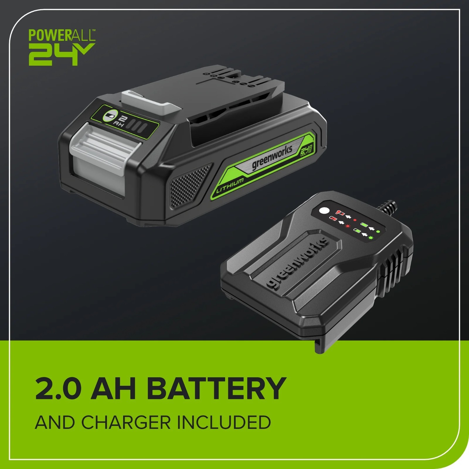 Greenworks 24V 12" Cordless String Trimmer/Edger(2-in-1) and Blower Combo Kit