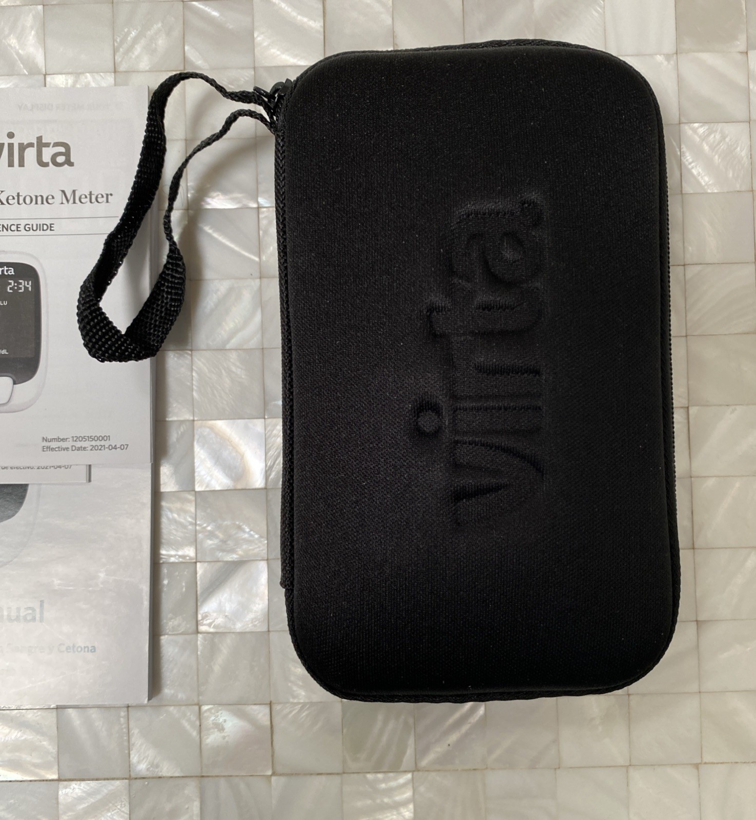 Virta Health Glucose & Ketone Meter Kit White Bluetooth Digital Display Portable