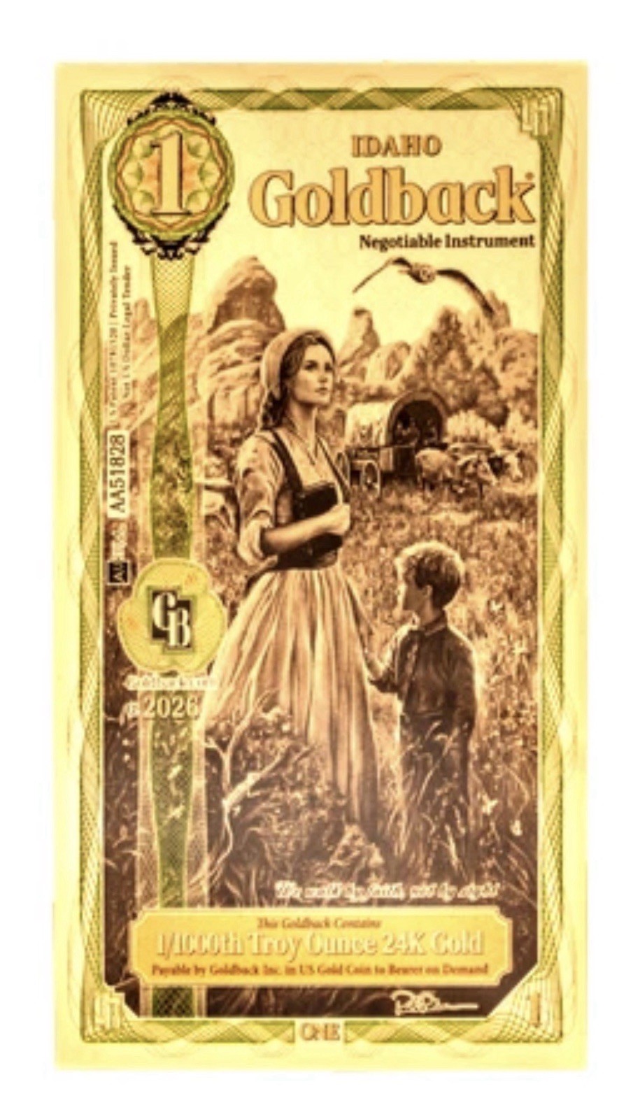 LOT 3 X IDAHO ALPHA GOLDBACK NOTES BU 1/4, 1/2, & 1 DENOMINATIONS PRE SALE 🔥