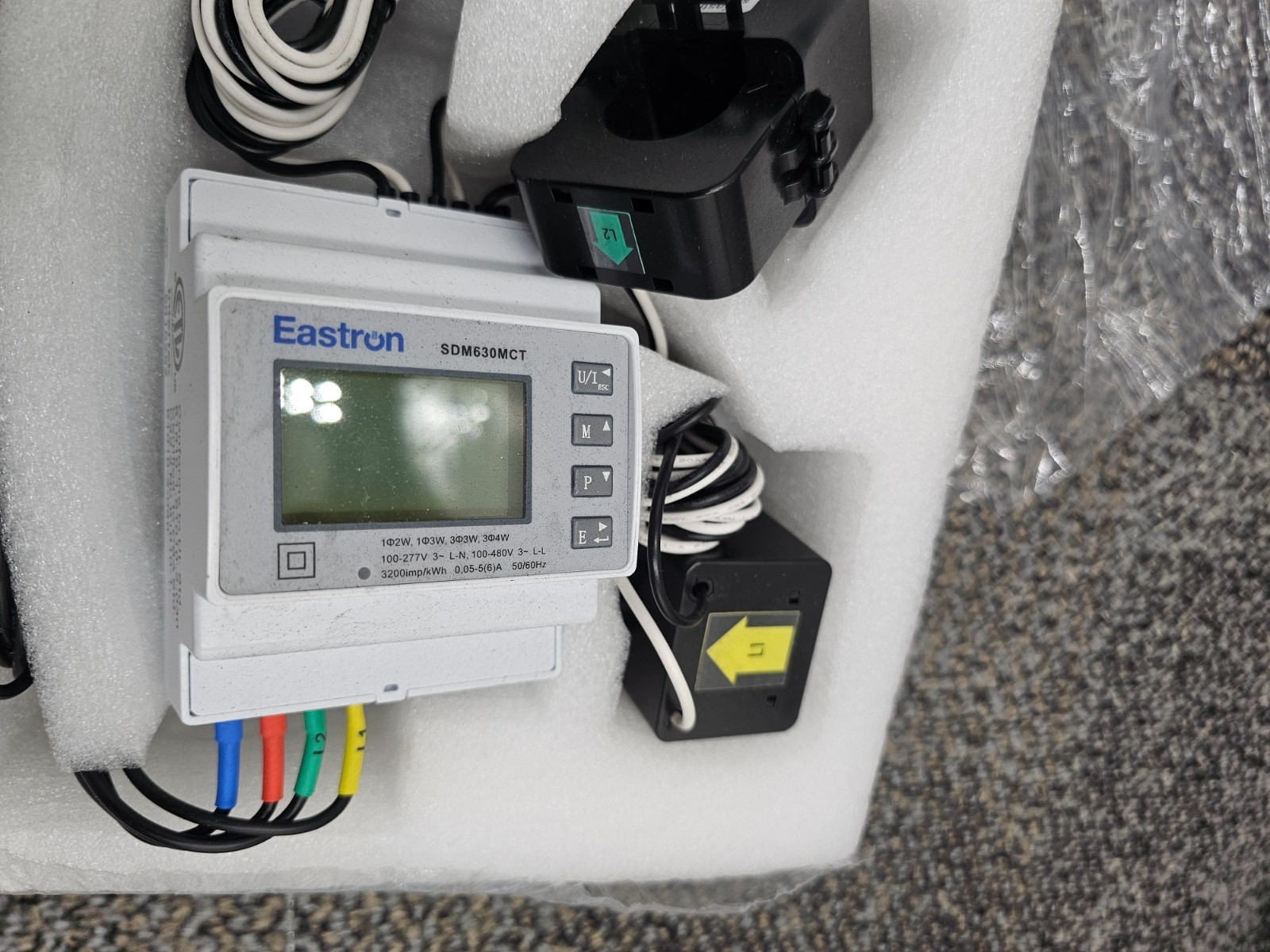 Eastron SDM630MCT Energy Meter, 100-277V 3200imp/kWh 50/60Hz