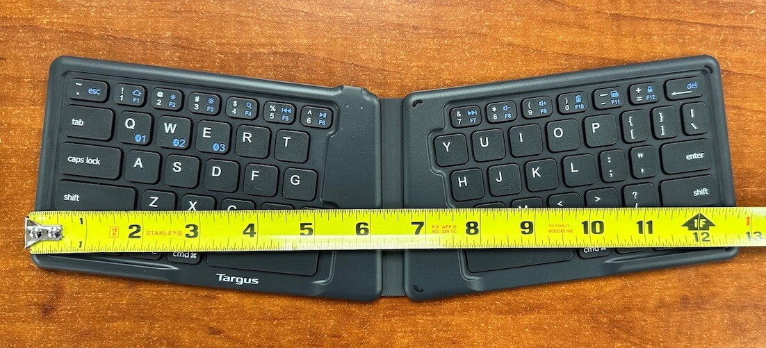Targus Wireless Folding Keyboard Bluetooth Antimicrobial Protection AKF003US