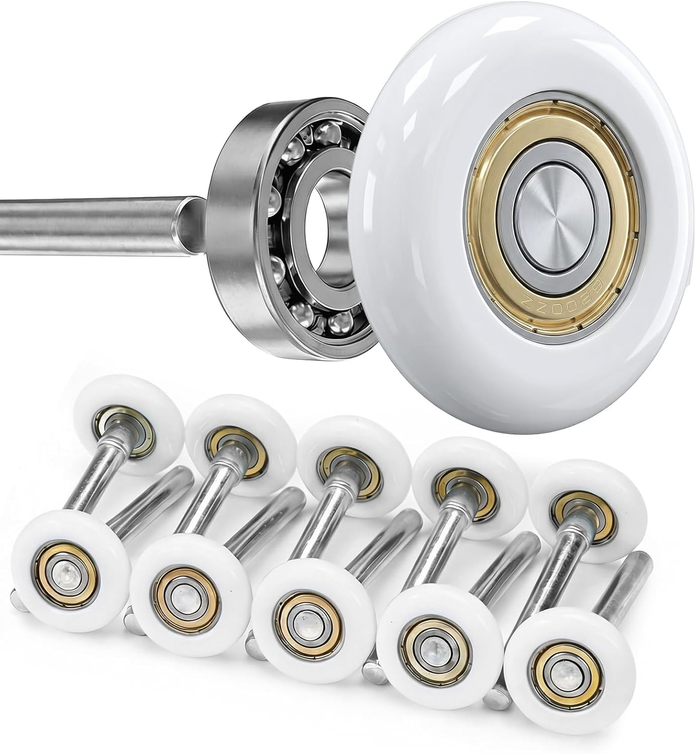 Terpheety Nylon Garage Door Rollers 10 Pack - 2" Quiet Garage Door Wheels Replac