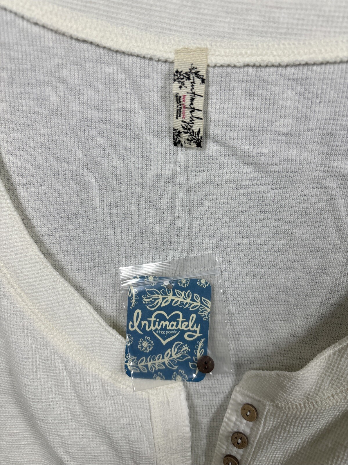 NEW Intimately Free People Dylan Thermal Bodysuit Ivory Size L