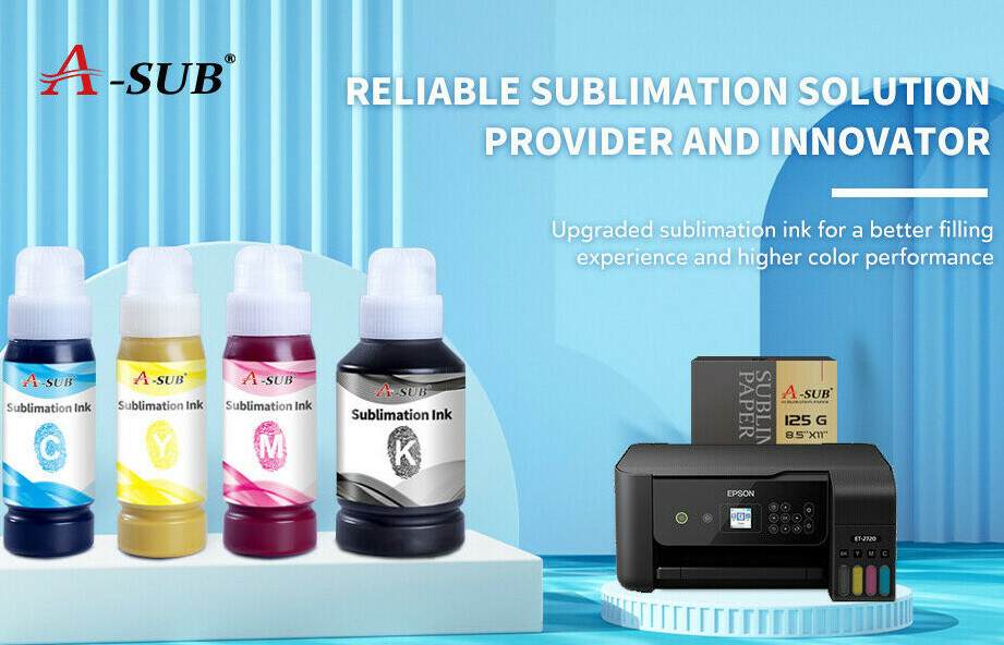 Starter Kit I A-SUB Sublimation Paper and Ink for Inkjet Ecotank 2400 2803 2800