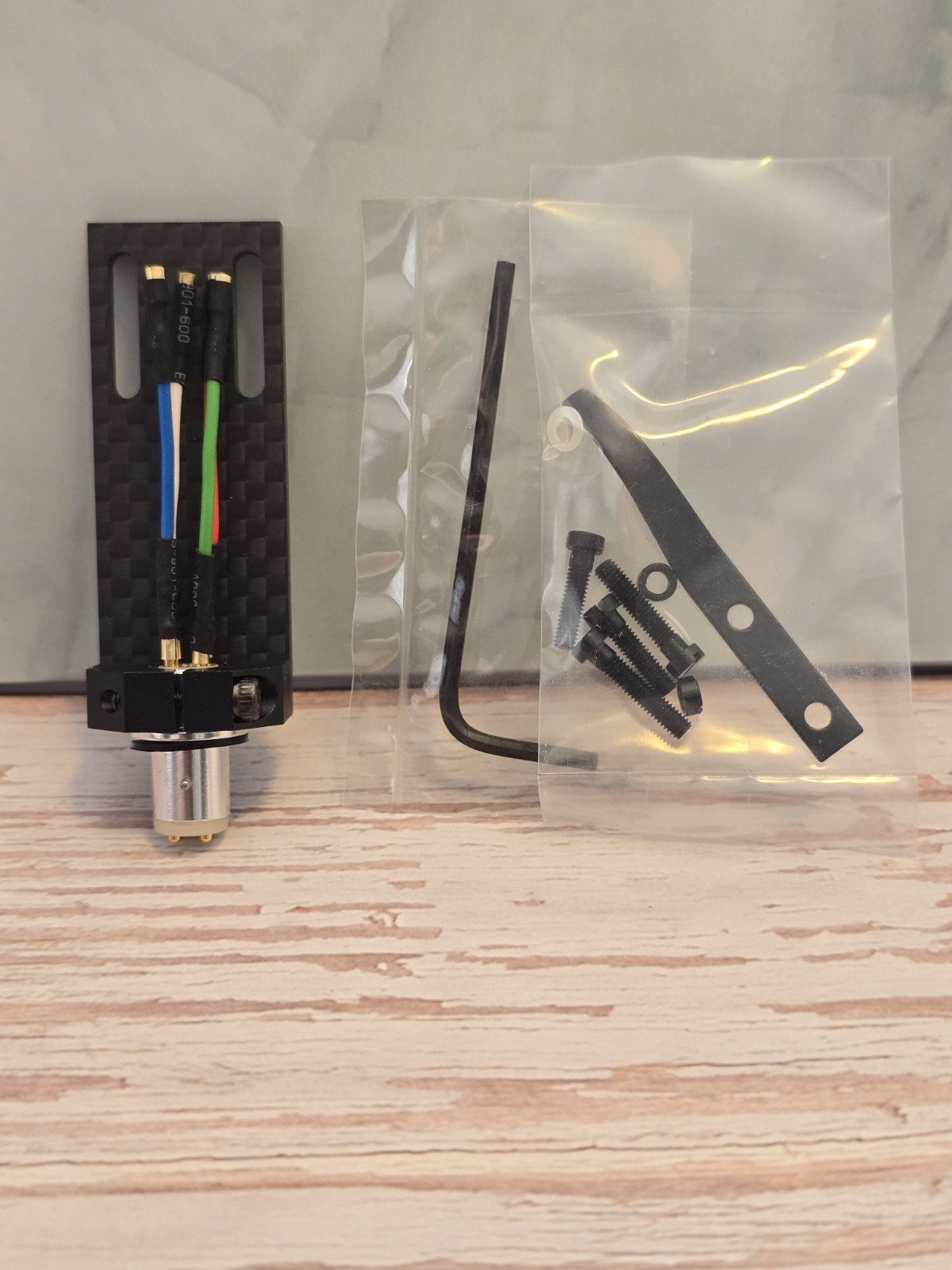 Carbon Fiber Headshell Azimuth Adjustable Jelco Style HSE20 Double Pin