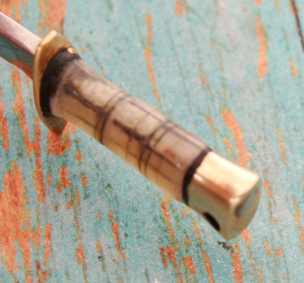 HANDMADE MINIATURE HORN HUNTING BOWIE KNIFE MINI CHARM PENDANT CUSTOM KNIVES