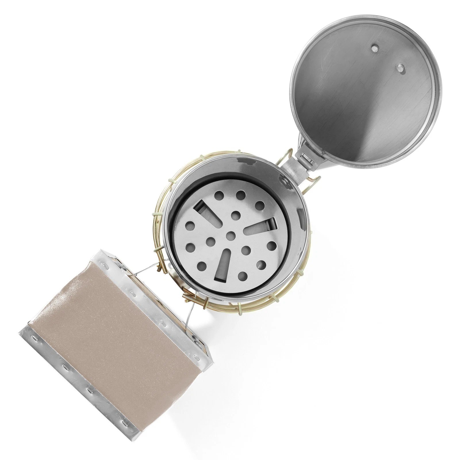 Bee Hive Smoker Stainless Steel with Heat Shield Calming Beekeeping Equipment