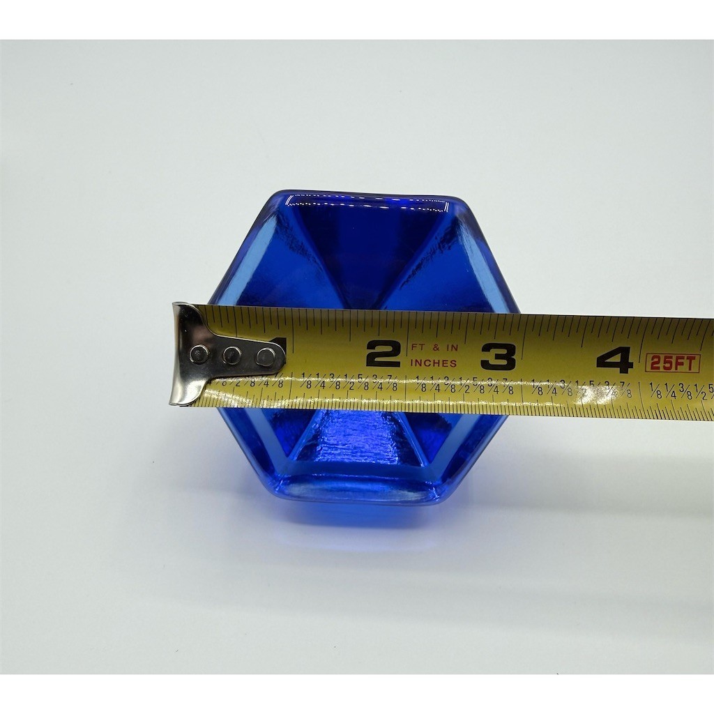 Cobalt Blue Ship Deck Prism Glass Hexagon Nautical Sailing Decor