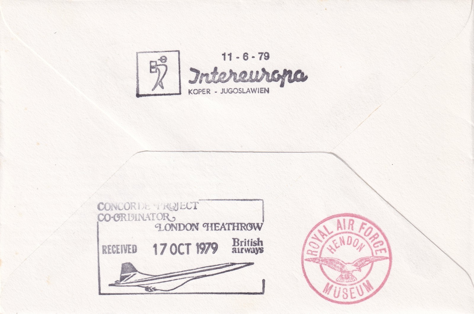 GB / YUGOSLAVIA 1978/9 SIGNED CONCORDE FLIGHT COVER