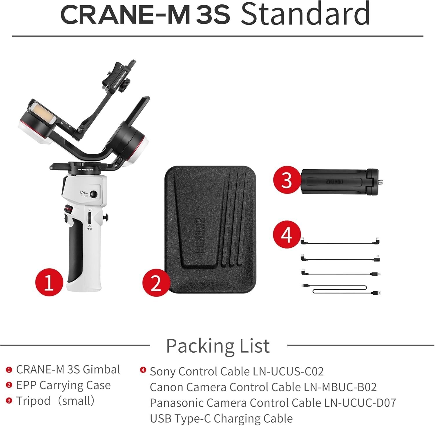 ZHIYUN Crane M3S M3 S 3-Axis Handheld Gimbal Stabilizer for Mirrorless Cameras