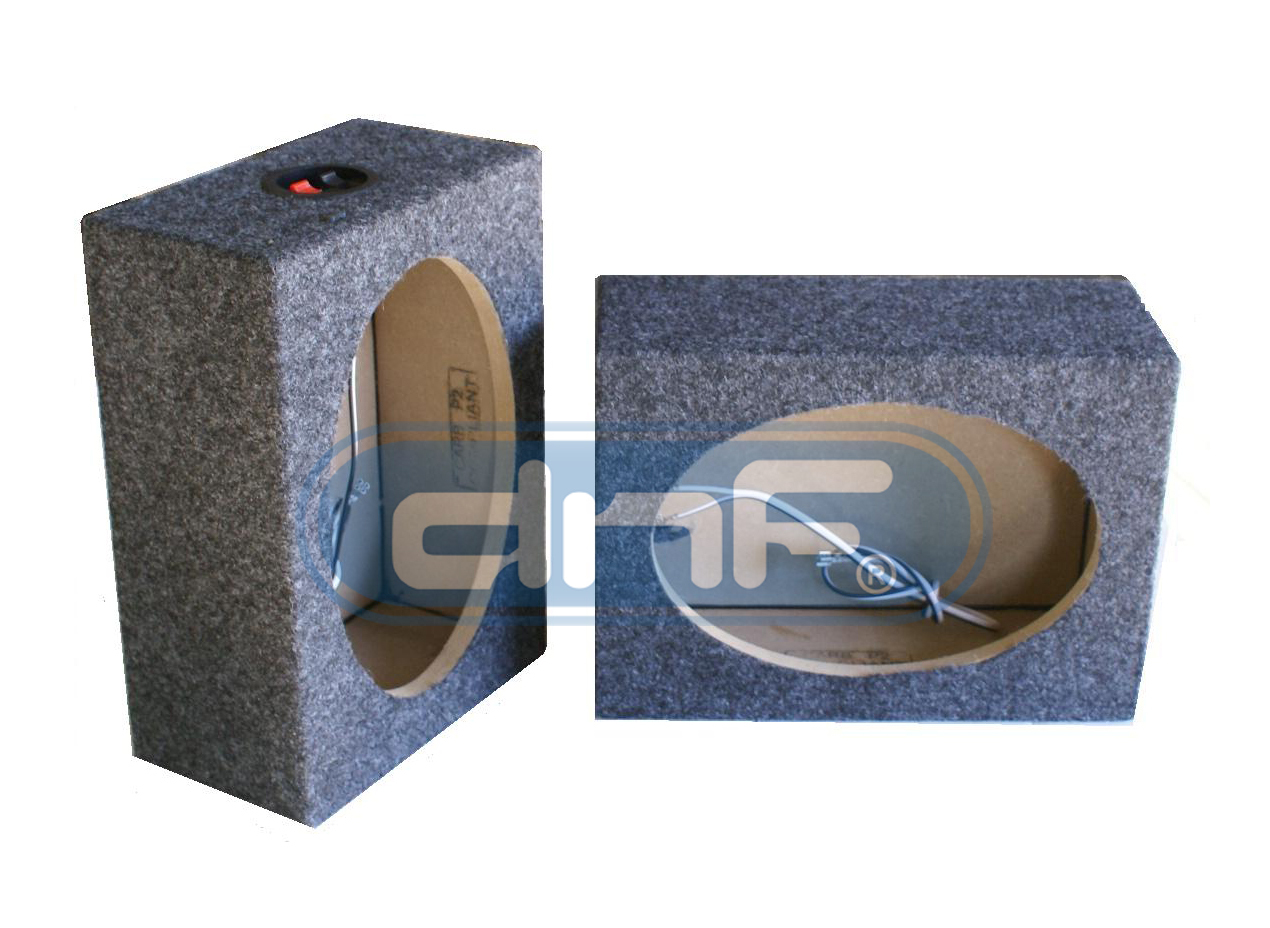 1 PAIR CUSTOM 6" x 9" SQUARE SPEAKER BOX+CARPET + TERMINAL CUPS + SPEAKER WIRE)