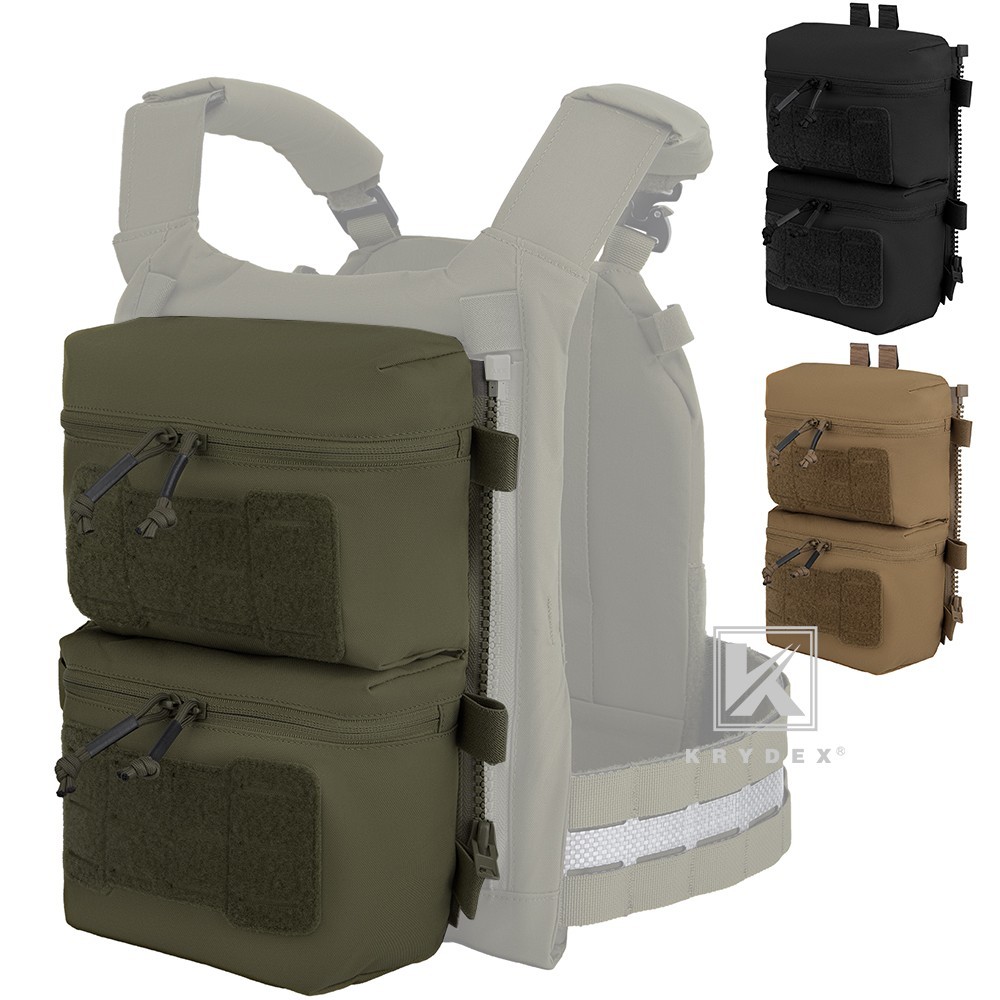 KRYDEX Tactical Zip-on Backpack Double Bag Pack for FCPC V5 Plate Carrier Vest