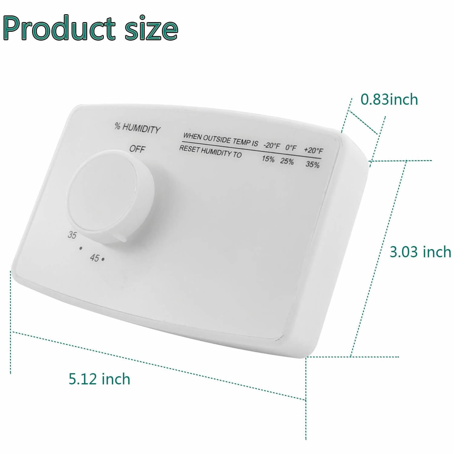 4655 Manual Whole-House Duct or Wall Mounted Humidifier Control Humidistat