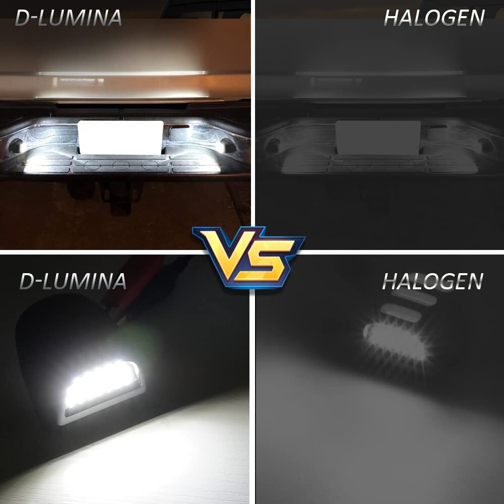 LED Chrome License Plate Lamp For 1999-2013 Chevrolet Silverado 1500/2500/3500HD