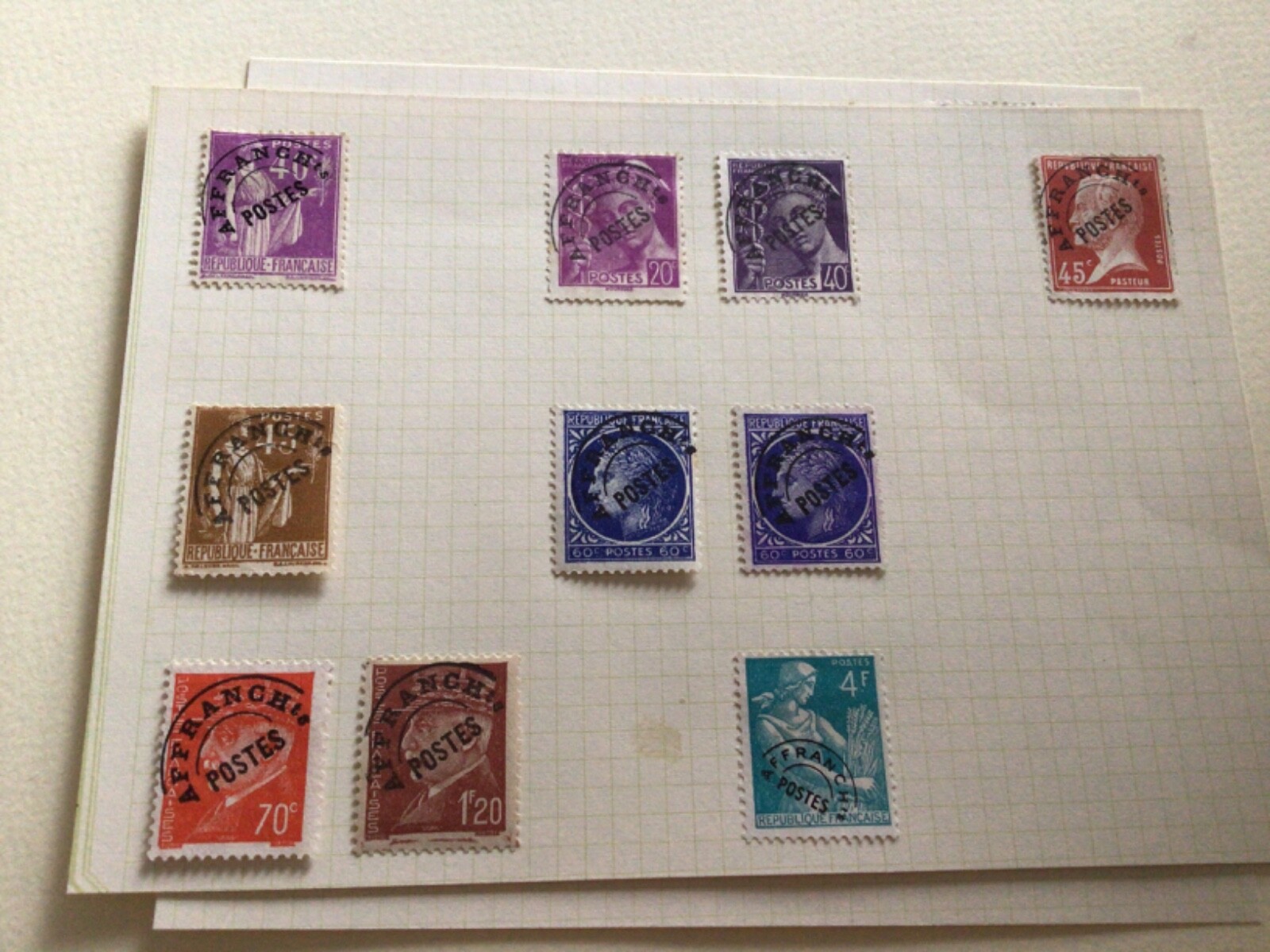 France pre cancel stamps collection on part pages A18947