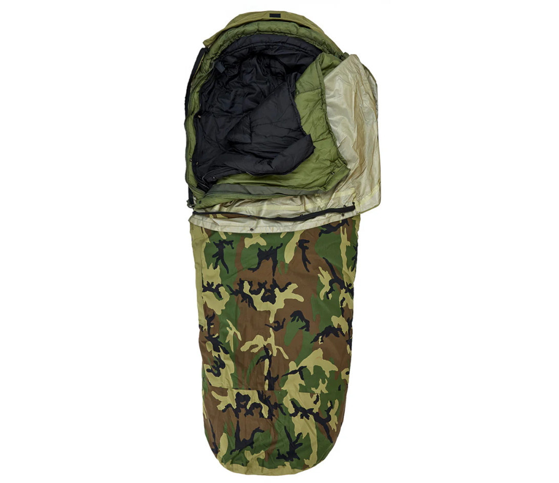 USGI Military 4 Piece Sleep System ECW Woodland Camo Modular Sleep System MSS GC