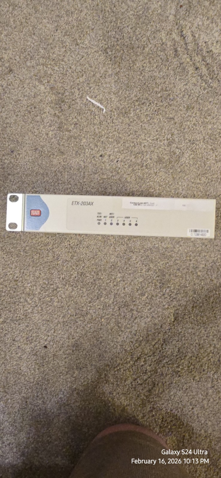 RAD ETX-203AX CSU/DSU Ethernet Device RJ-45