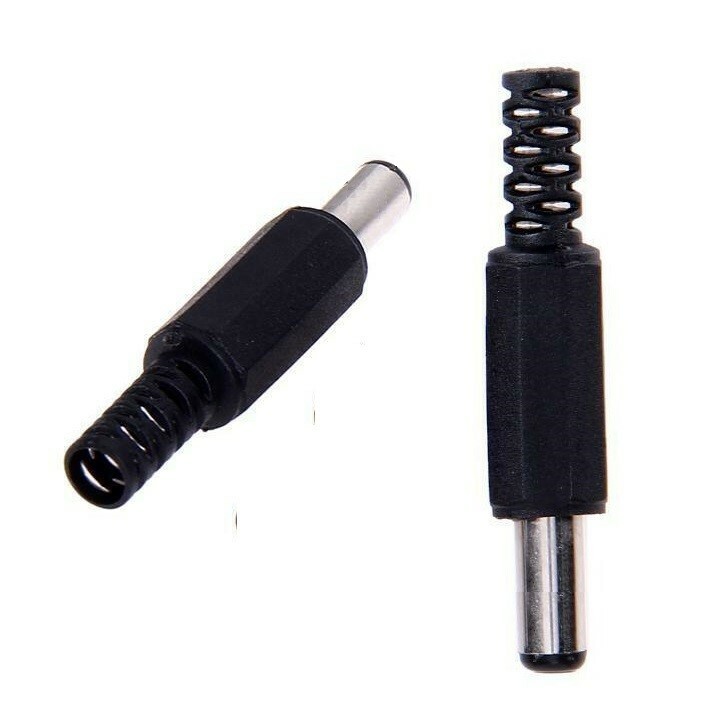 5-Pack 5.5x2.5mm *13 Male Solder DC Power Barrel Tip Plug Straight Connectors