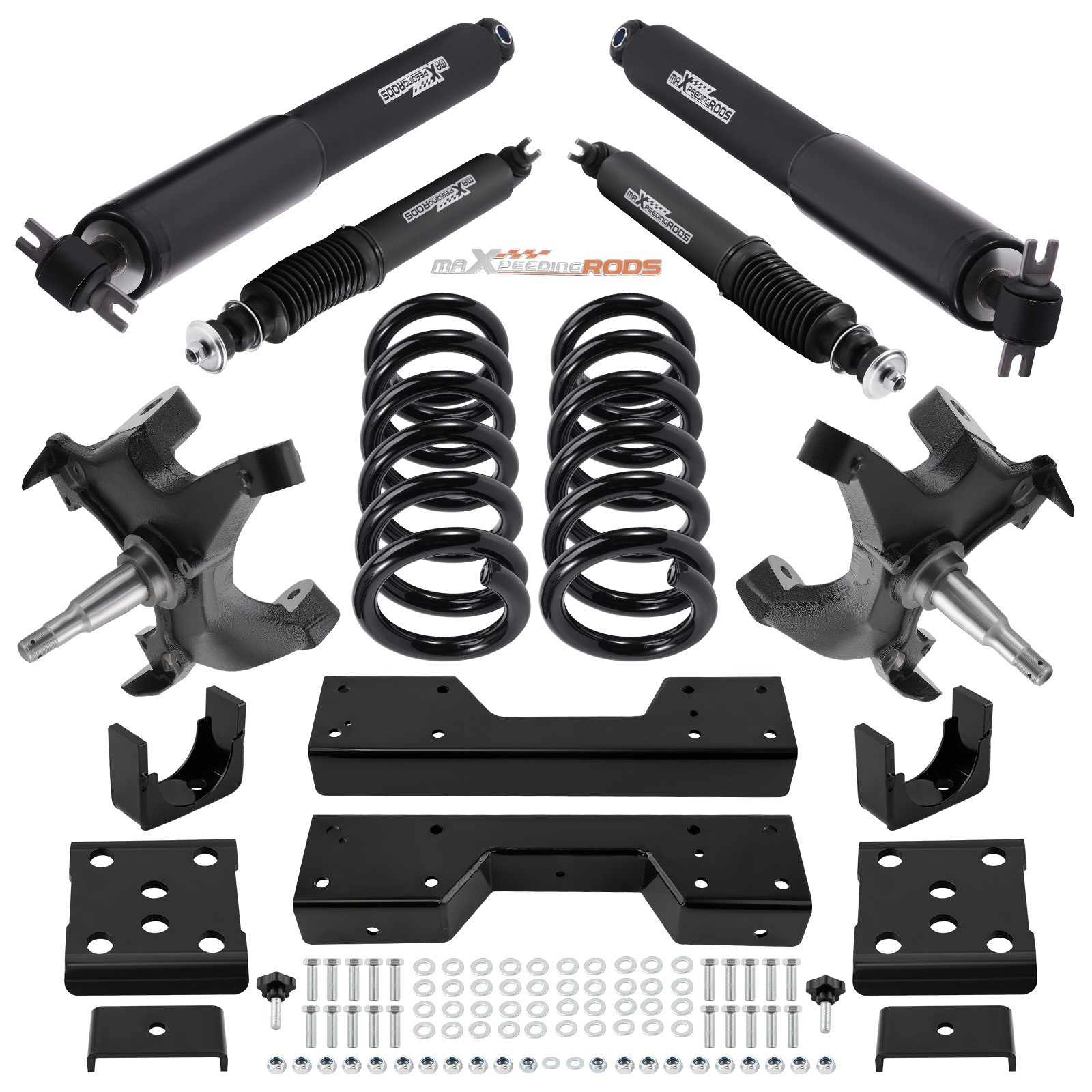 Front Rear 4" / 6" Drop Kit w/Shock For Chevy/GMC C1500 88-98  W/1.25" ROTORS V8