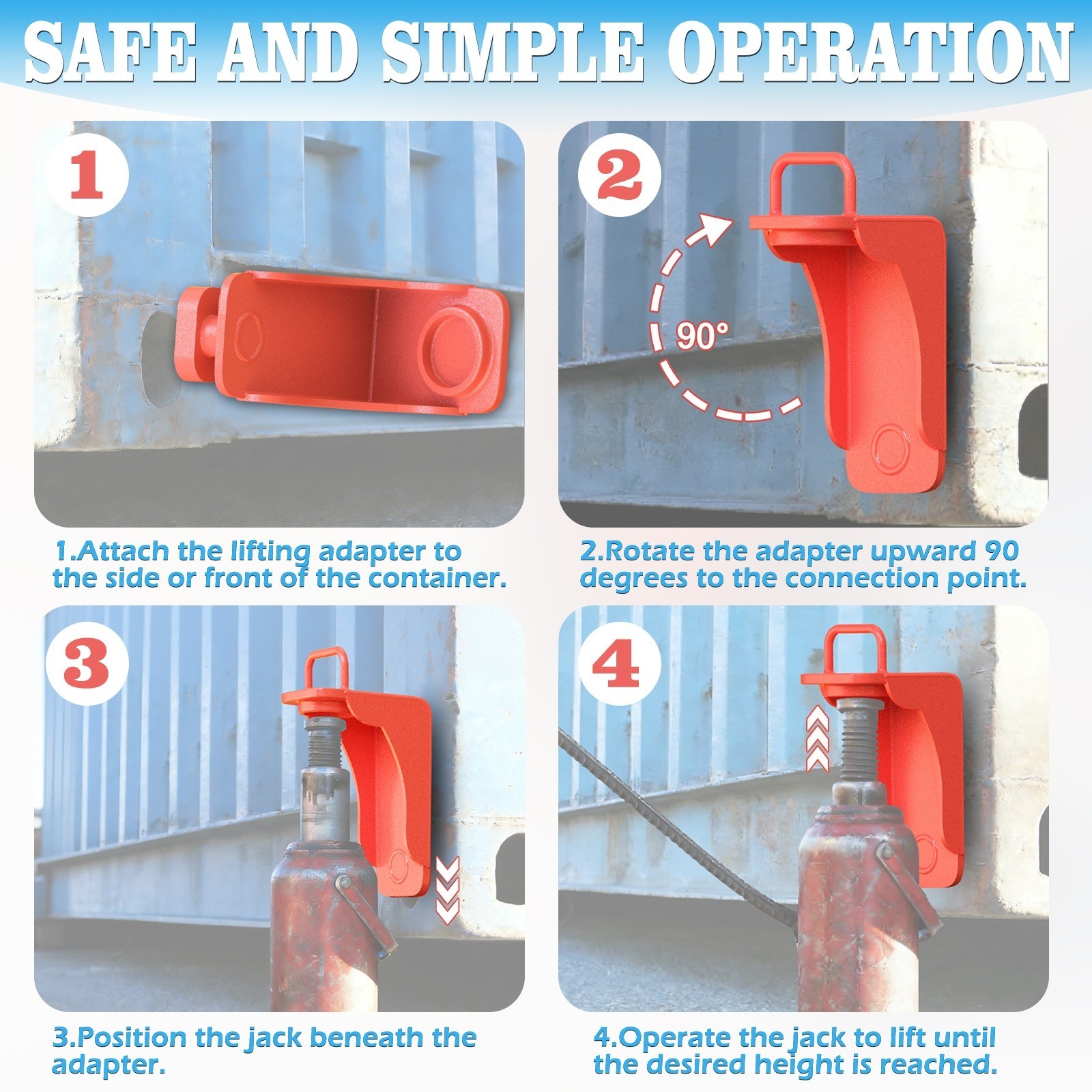 2Pack New upgrade Superior Shipping Container,Jack Lug,Jack Leveling Attachment