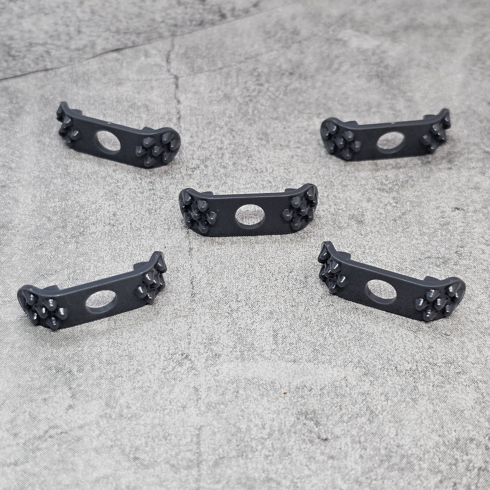 5pack Gray Spikey Shoulder Armor Blocks Accessories for Minifigures Gt6gsa13