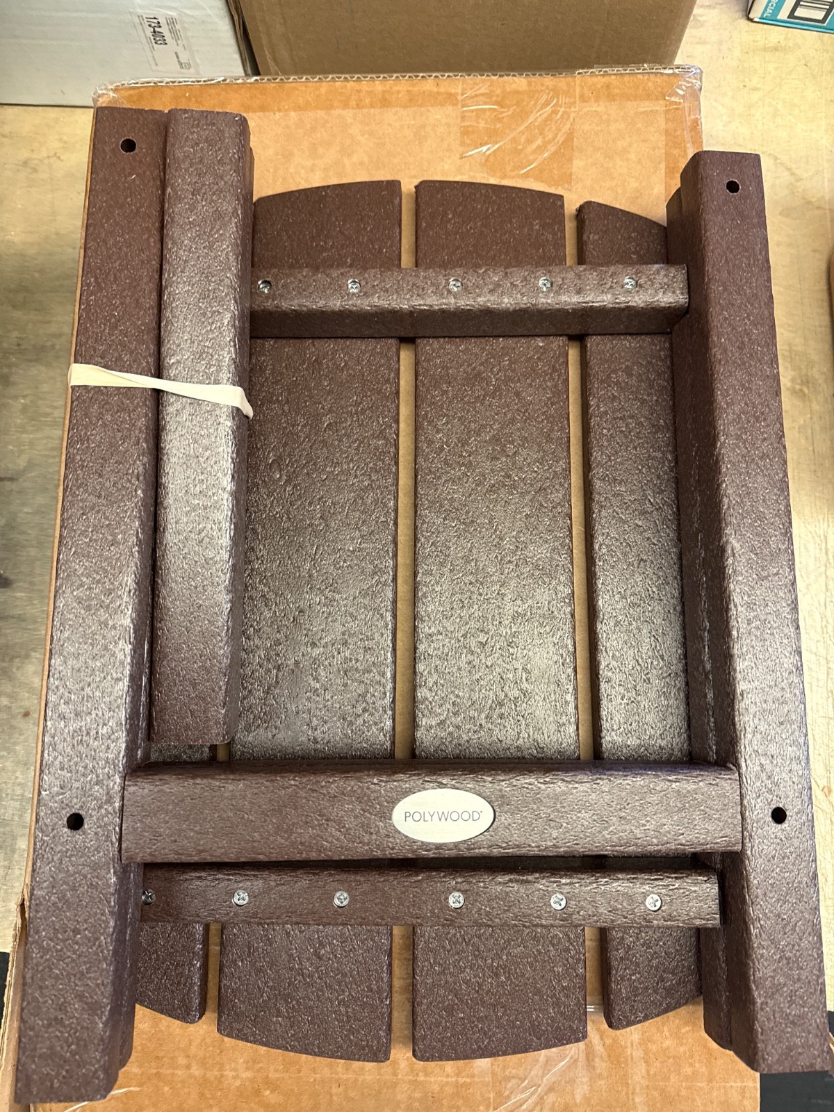 POLYWOOD SBT18MA South Beach 18" Outdoor Side Table, Mahogany