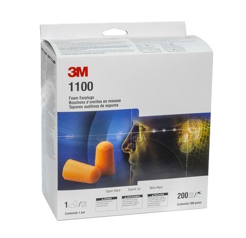 3M 1100 Disposable Foam Noise Reduction Ear Plugs 29 dB Sleep Aid Shooting Work