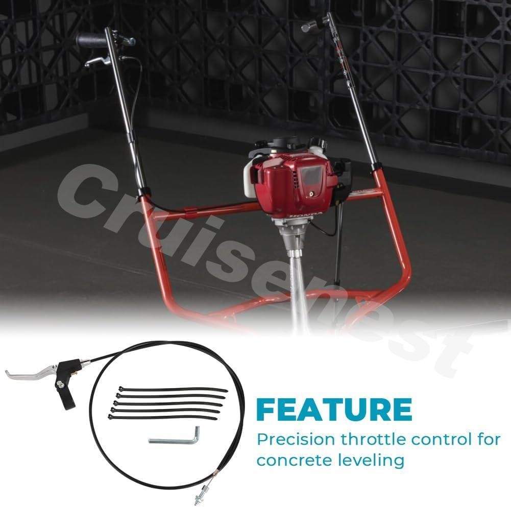 For Concrete Wet Screed Throttle Cable w/ Aluminum Throttle Control Lever Assy