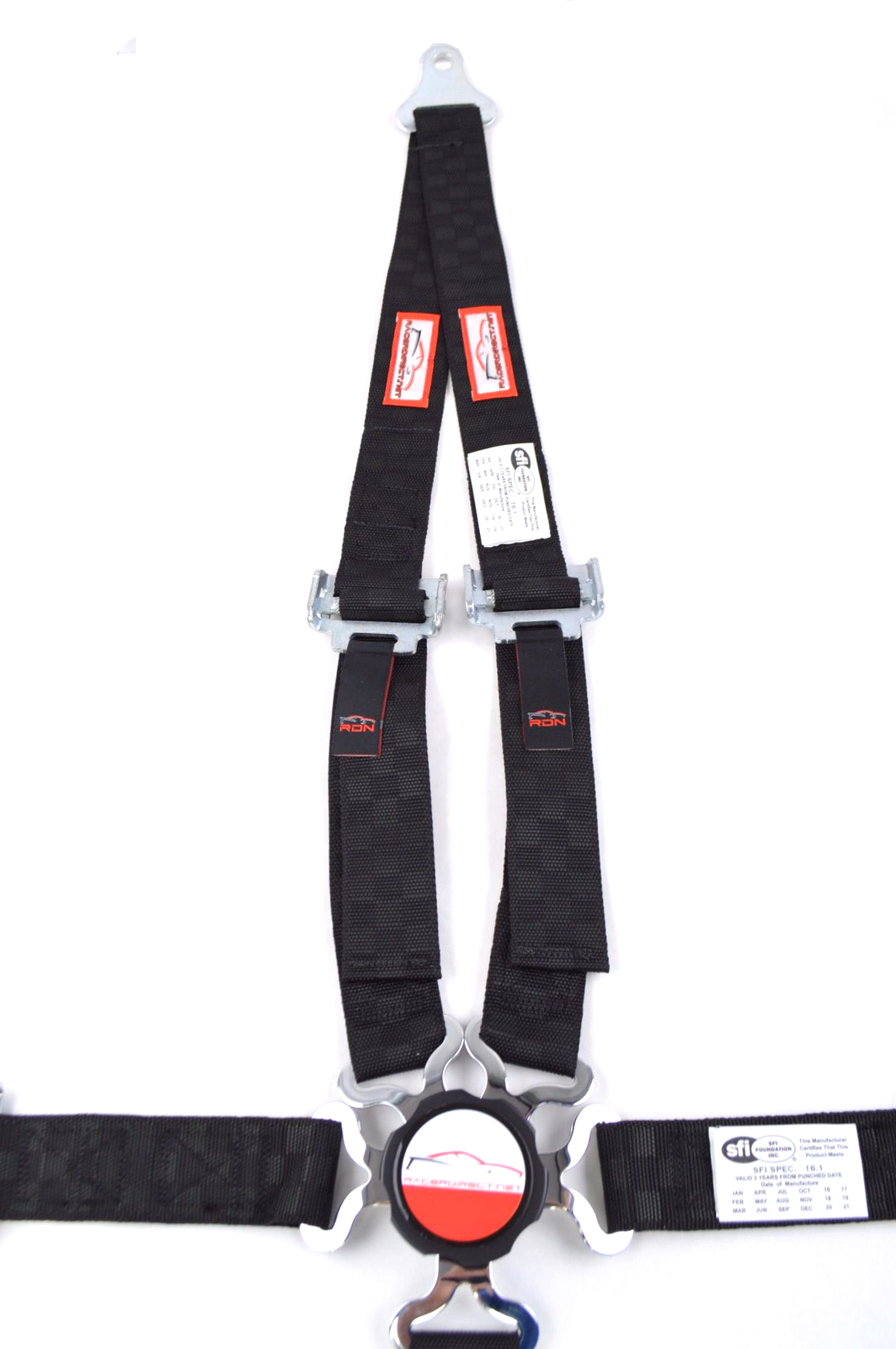 QUARTER MIDGET HARNESS 5 POINT CAM LOCK 2" SFI 16.1 UNIVERSAL BLACK CHECKERBOARD