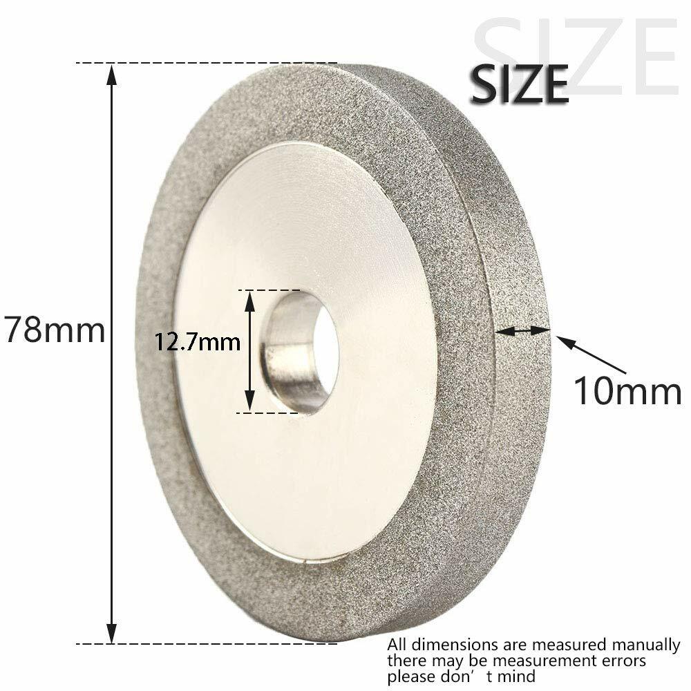 3'' Flat Diamond Grinding Wheel For Carbide Cutter Sharpener Grinder 1/2'' Hole