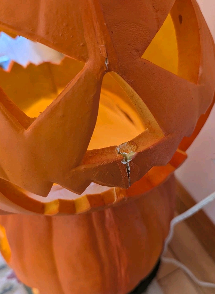 Vintage 1993 Trendmasters Stacked Jack o Lantern 36" Tower Lamp Halloween Decor