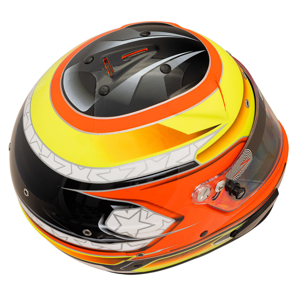 ZAMP - RZ-70E Switch Helmet - SA2020 & FIA8859 Rated - Blue Orange Green Graphic