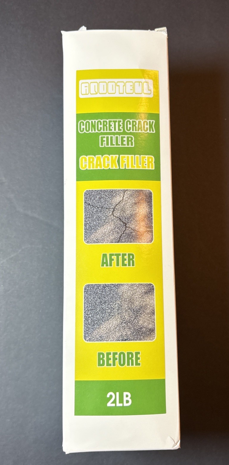 Concrete Crack Filler Gray Self-Leveling Cement Repair Gel for Driveway 2LB