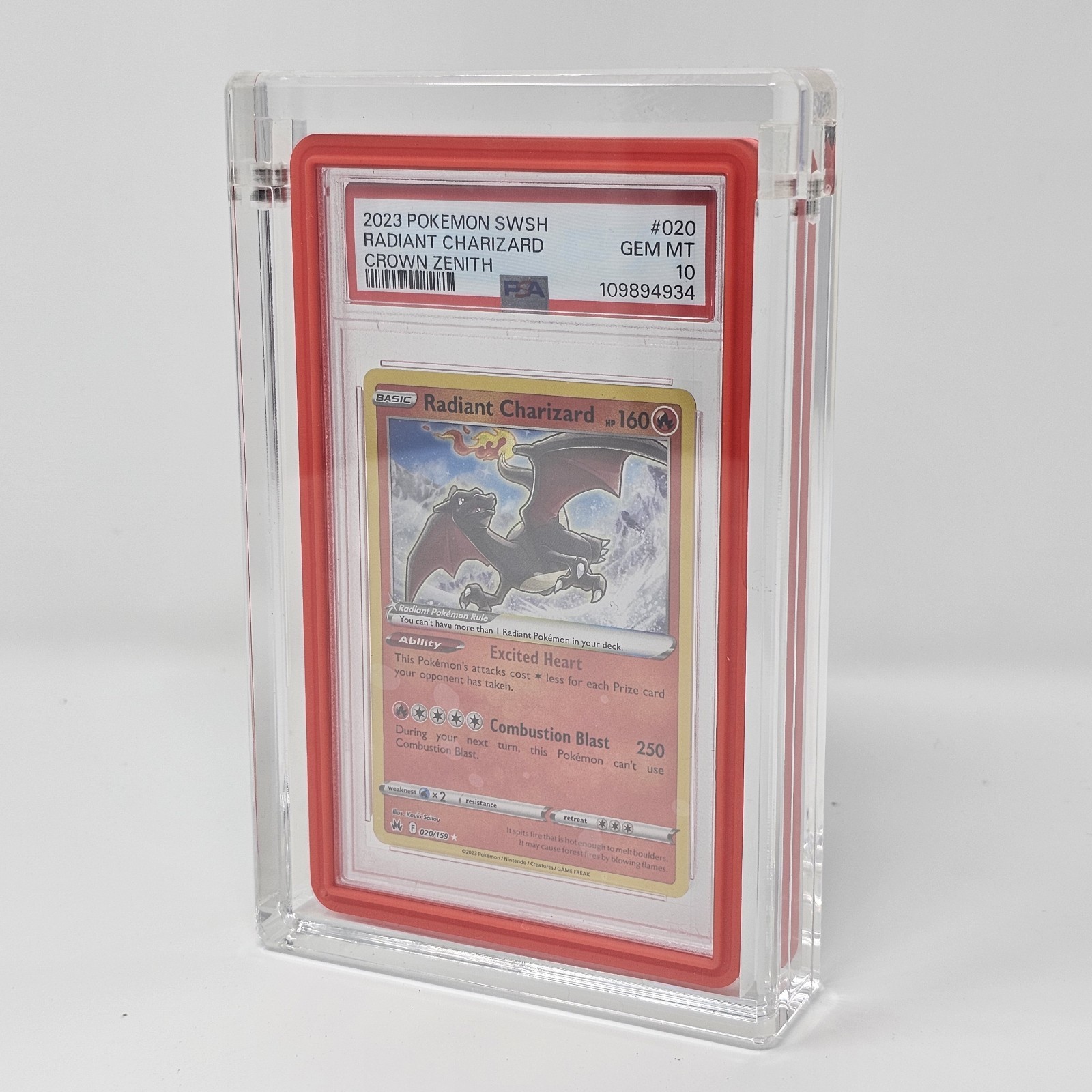 PSA Acrylic Magnetic Phantom Display Case With Graded Guard / Bumper Installed