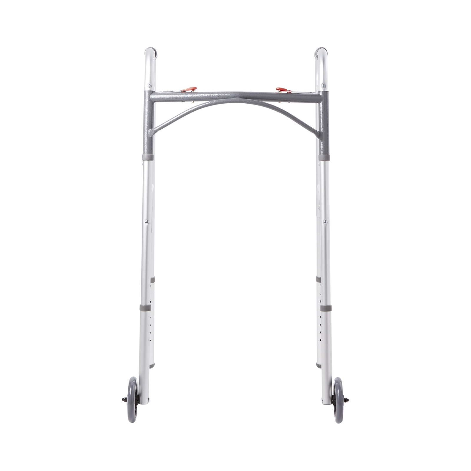 McKesson Aluminum 32 to 39" H Dual Release Folding Walker with Wheels up to 350
