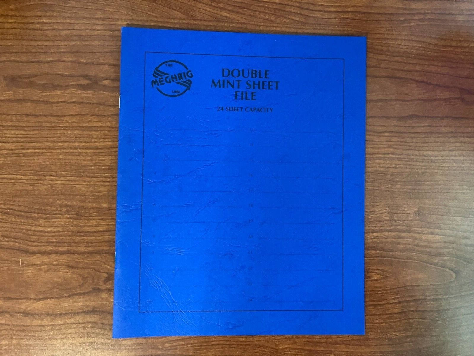 Meghrig Double Mint Sheet File - 24 Sheet Capacity - BLUE