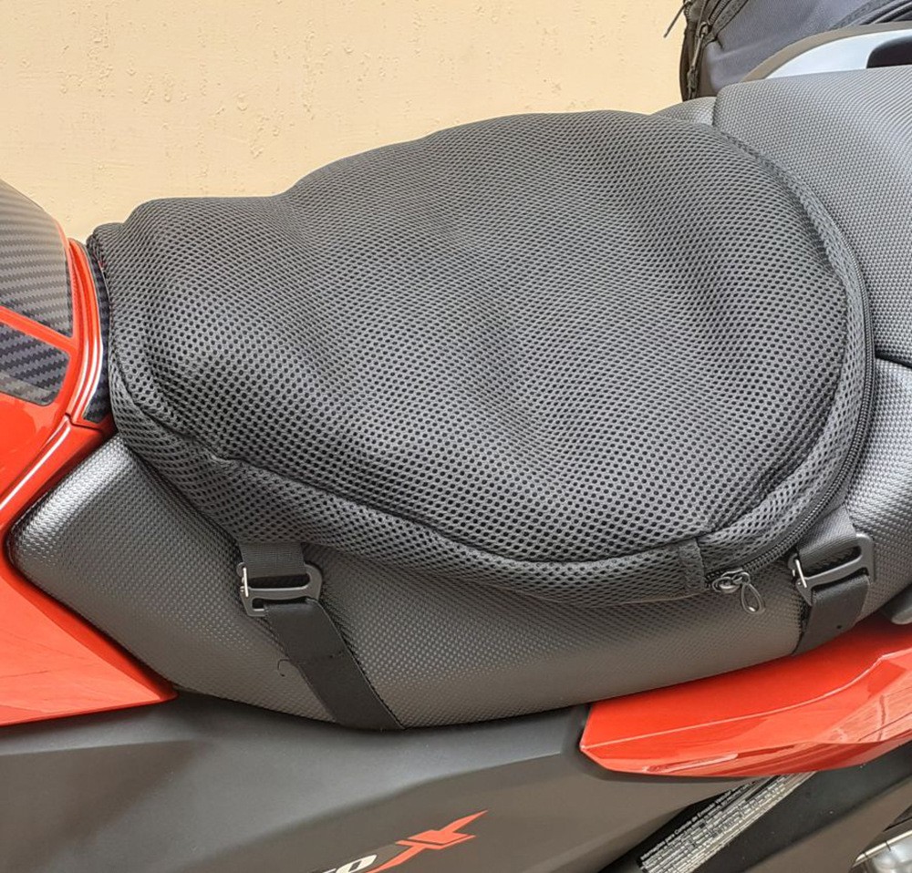 Motorcycle Seat Cushion Pressure Relief Air Pad Bag Pump Set for Sports Cars