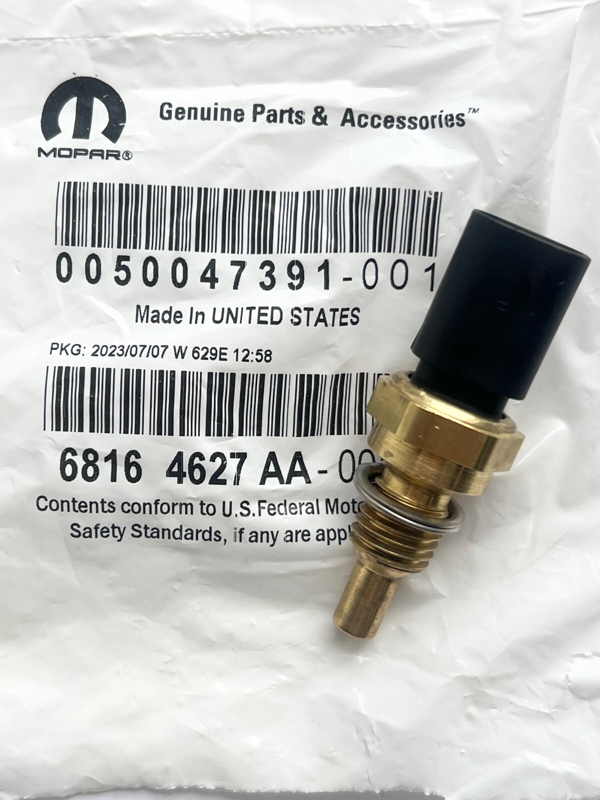 MOPAR 14-23 JEEP DODGE CHRYSLER RAM WATER COOLANT TEMPERATURE SENSOR 68164627AA