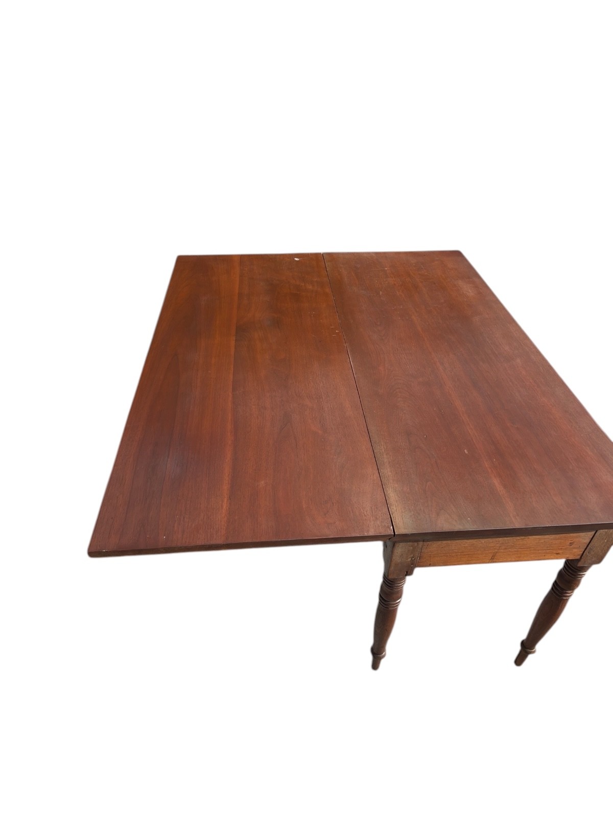 Antique Sheraton 2 drawer console work foyer table walnut 1820 country farmhouse