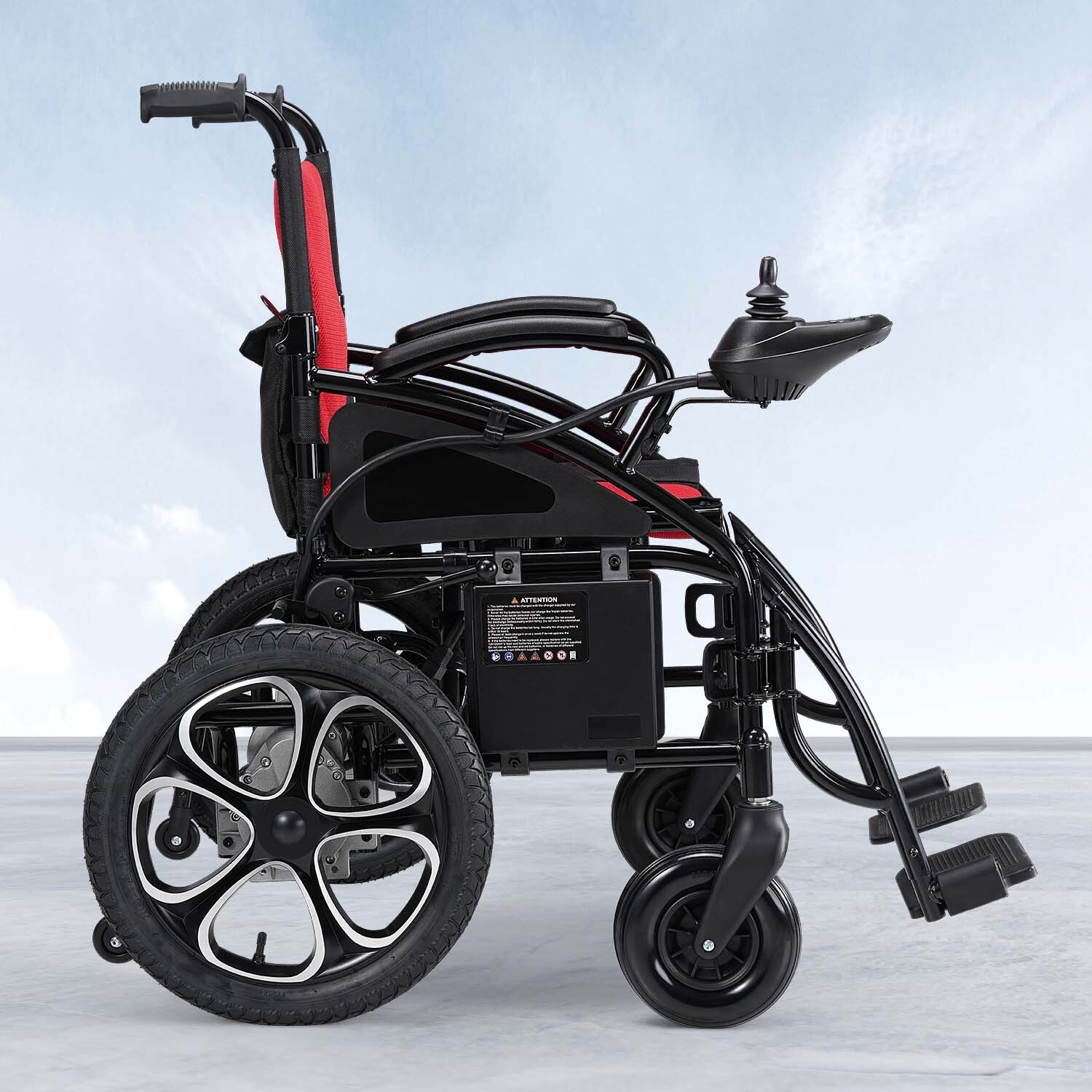 All Terrain Electric Wheelchair Heavy Duty 500W Foldable Electric Wheelchairs