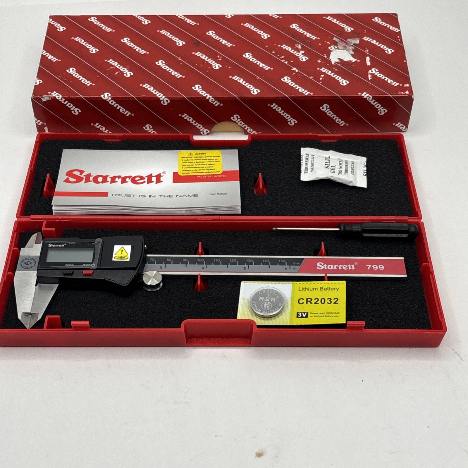 Starrett EC799A-6/150 Electronic Caliper 0-6 Inch Range .0005 Inch Resolution