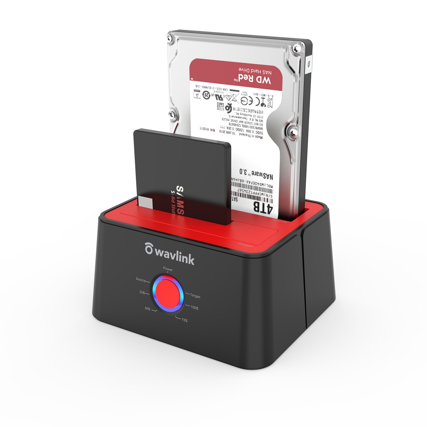 WAVLINK USB 3.0 SATA HDD SSD Docking Station Offline Clone 2.5"/3.5" Hard Drive