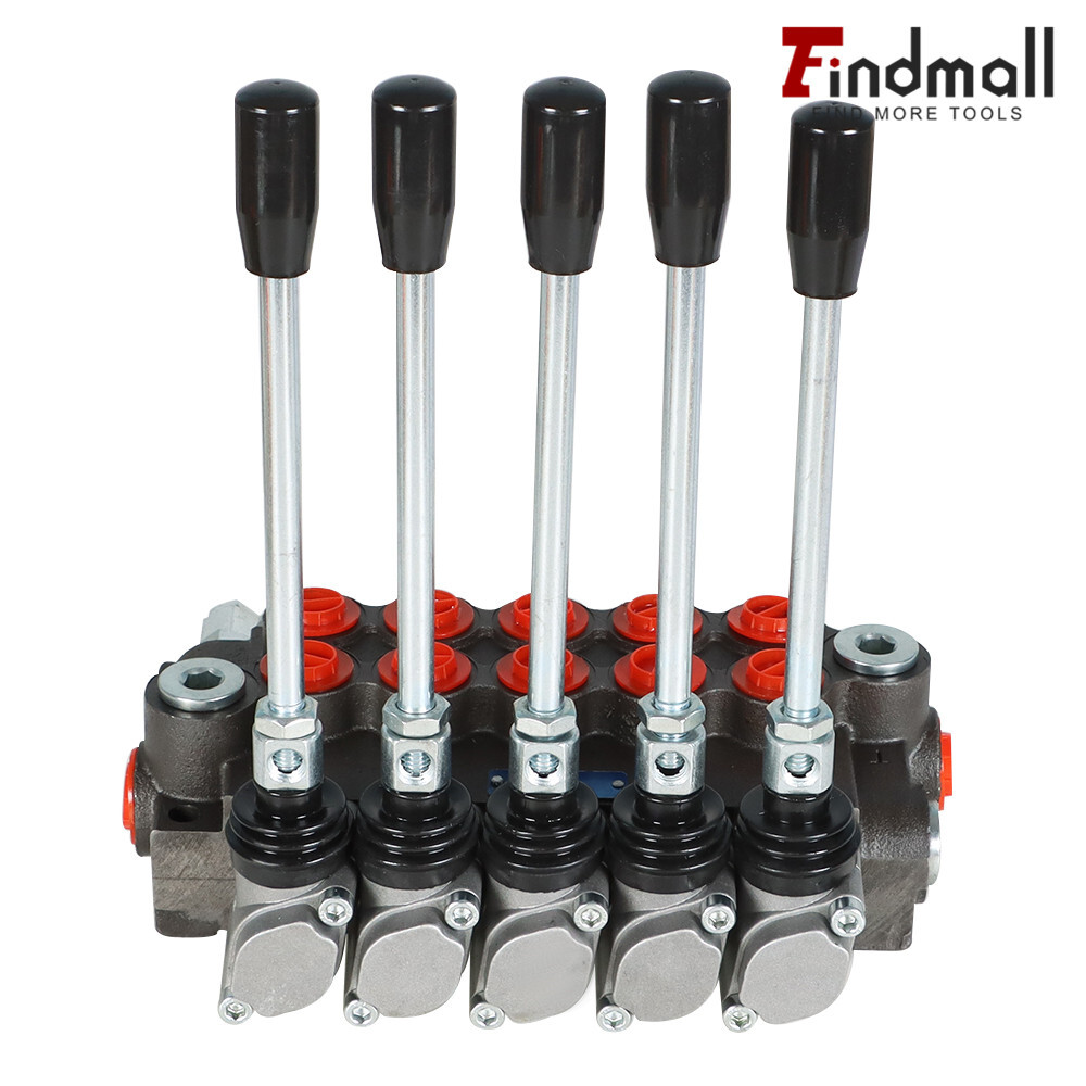 5 Spool Hydraulic Control Valve Double Acting 13 GPM 3600 PSI SAE Ports