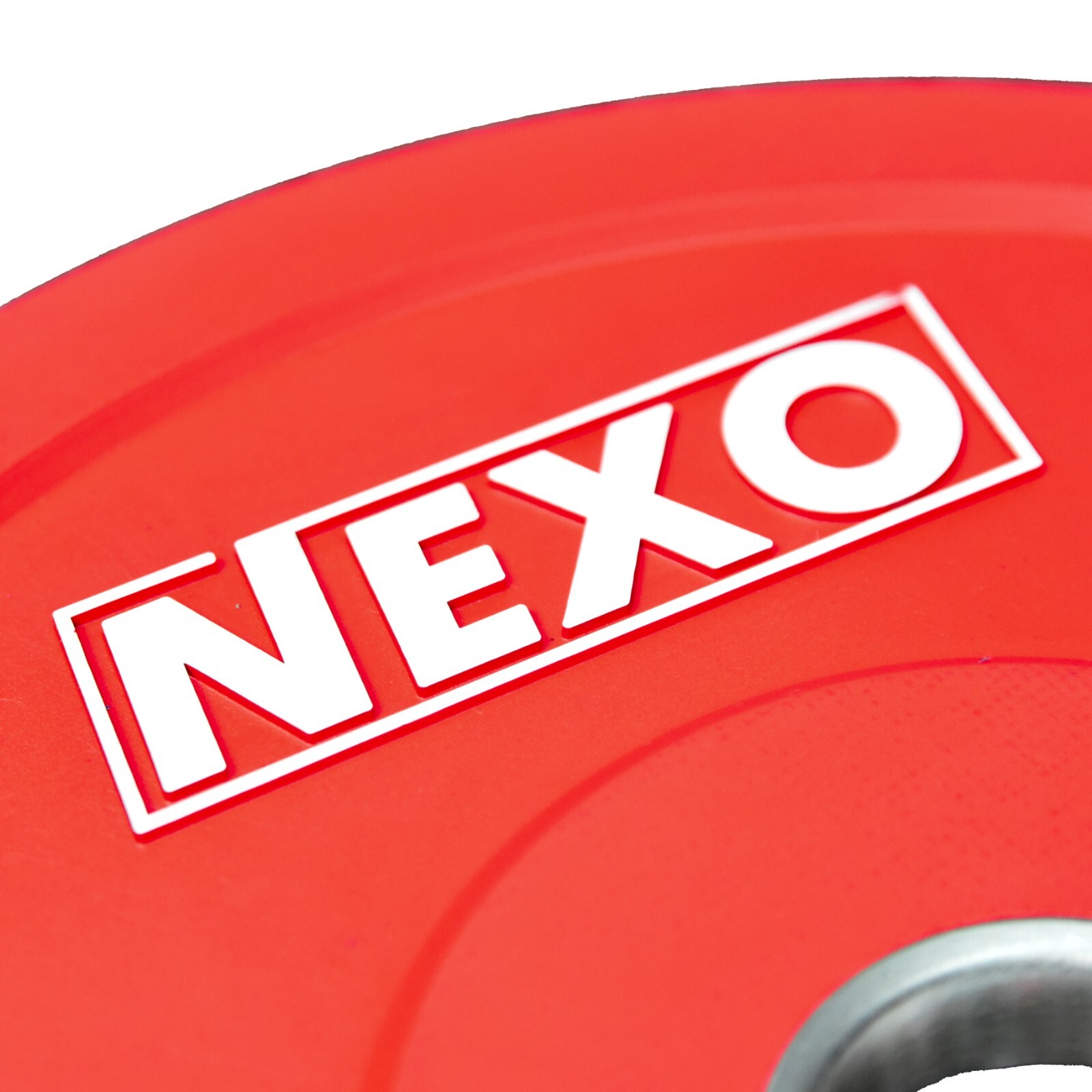 NEXO 5LB Red Rubber Bumper Plate Pair - Premium Matte Finish 2x 5LB Plates