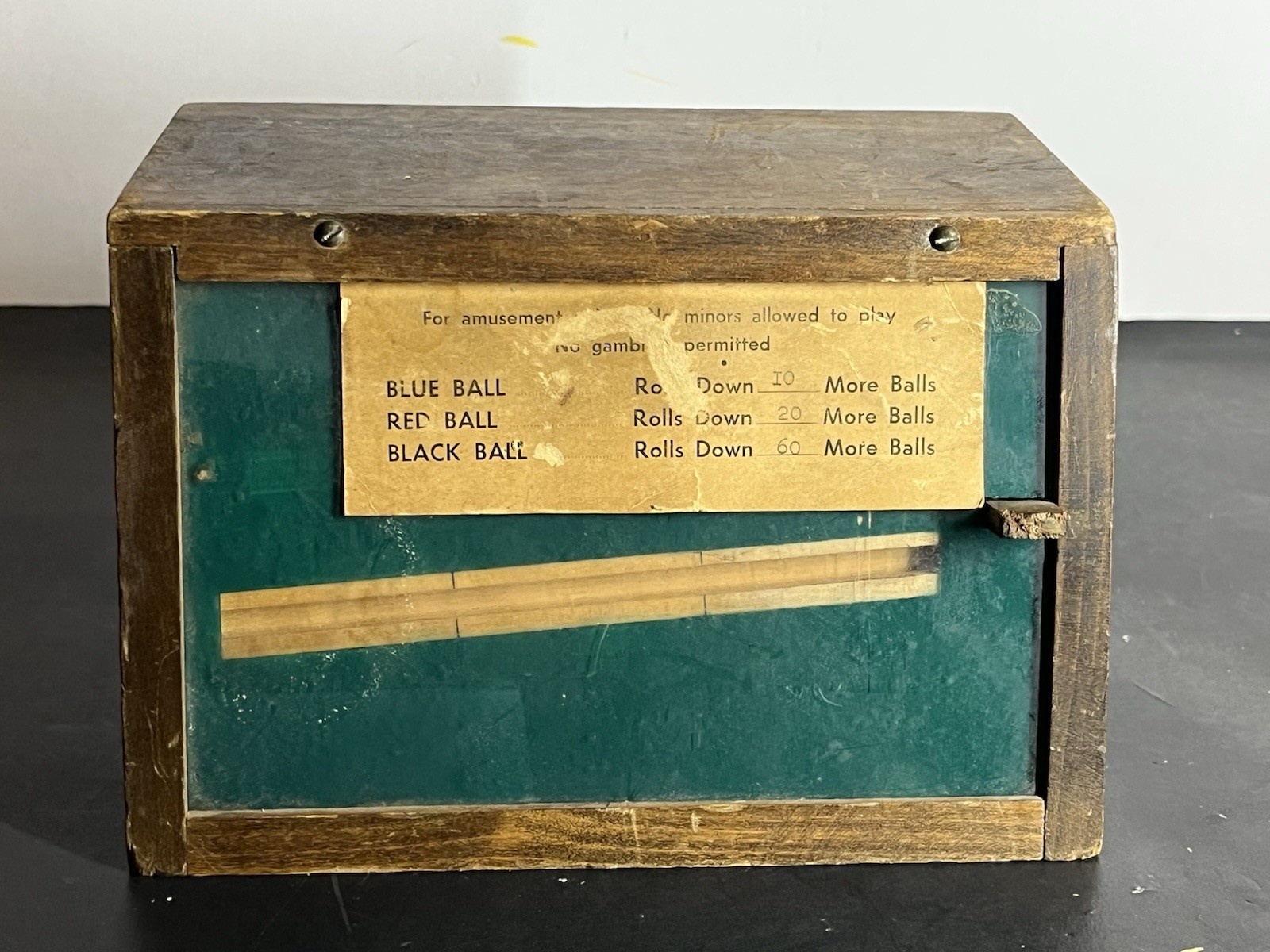 Wooden Small Countertop Trade Simulator.  Handmade? Very rare very cool.