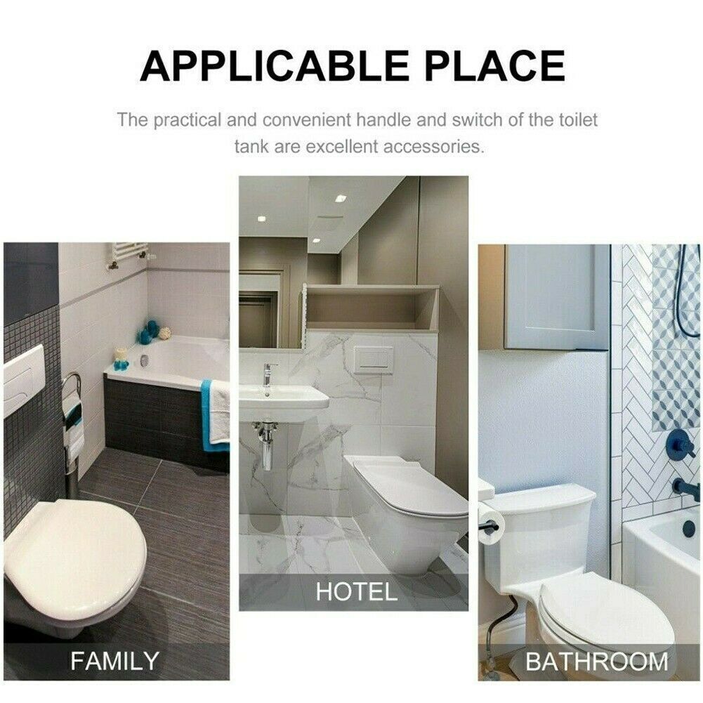 Universal Toilet Tank Flush Lever Chrome Toilet Wrench Handle Fit Most Toilet 1X